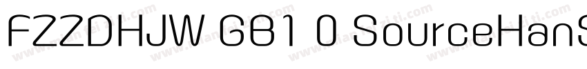 FZZDHJW GB1 0 SourceHanSerifCN Bol字体转换